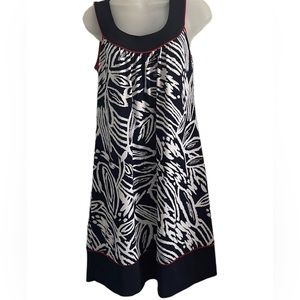 DRESS Navy Blue & White